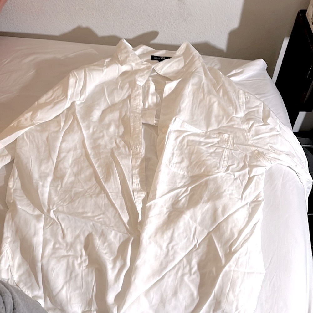 Unused white button down